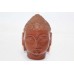 Natural Brown Golden Star Sand Stone God Buddha Head Decorative Statue idol P-9